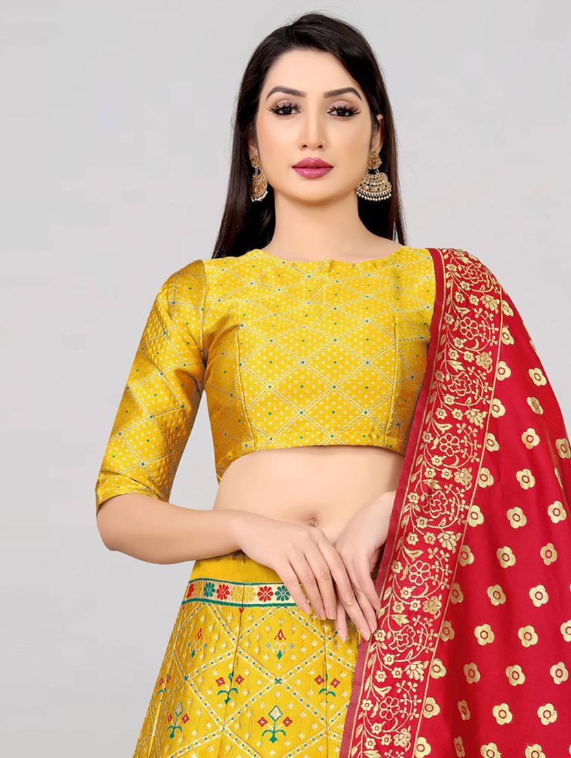 self designed flared semi-stitched lehenga - 19661440 - Standard Image - 3
