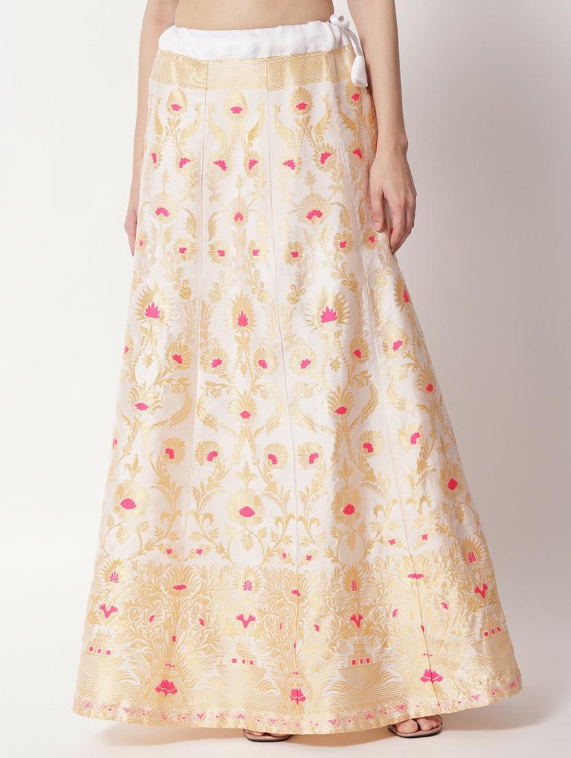 printed flared semi stitched lehenga - 19661587 - Standard Image - 5