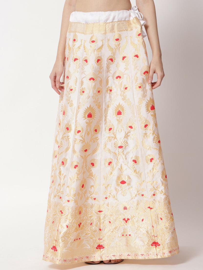 banarasi self designed flared semi-stitched lehenga - 19661650 - Standard Image - 5