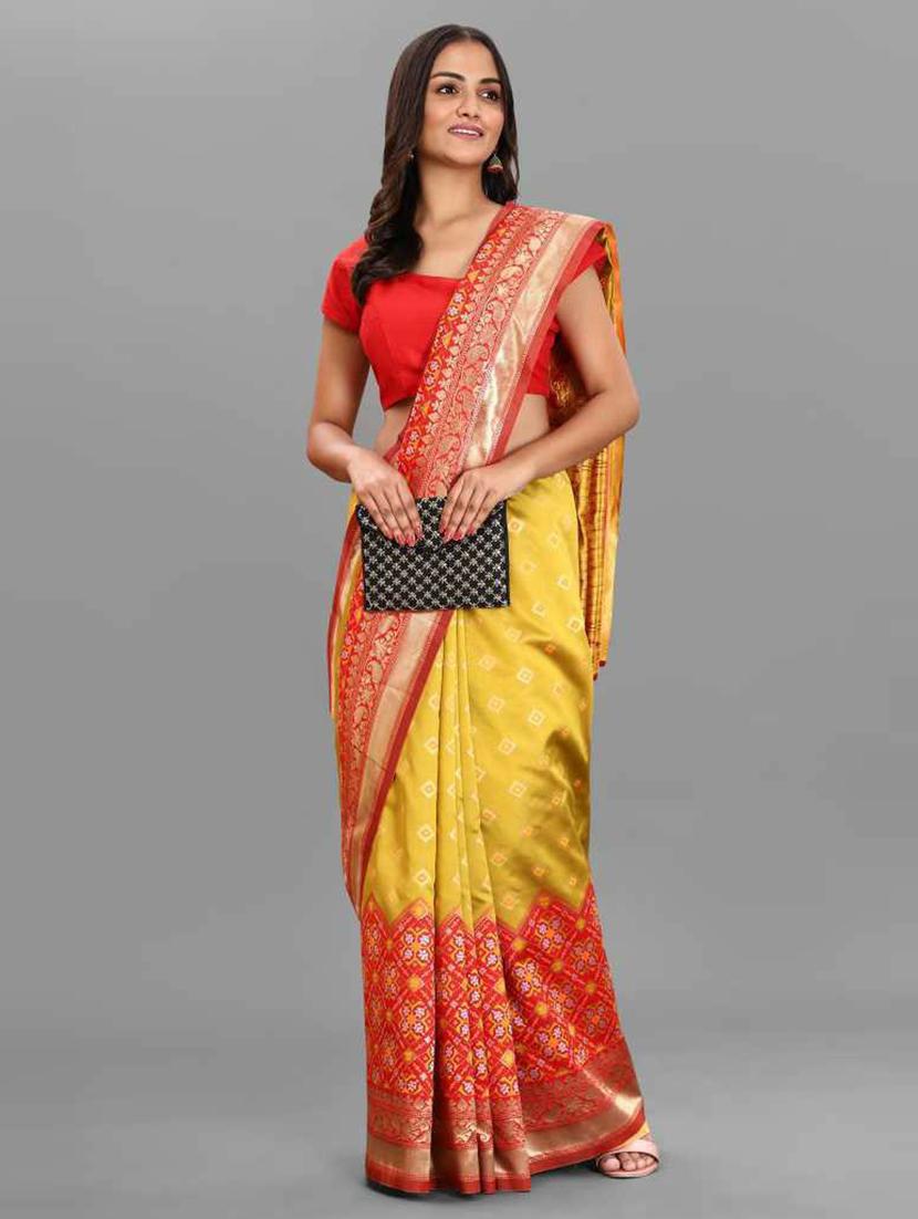 self designed woven saree with blouse - 19662040 - Zoom Image - 0