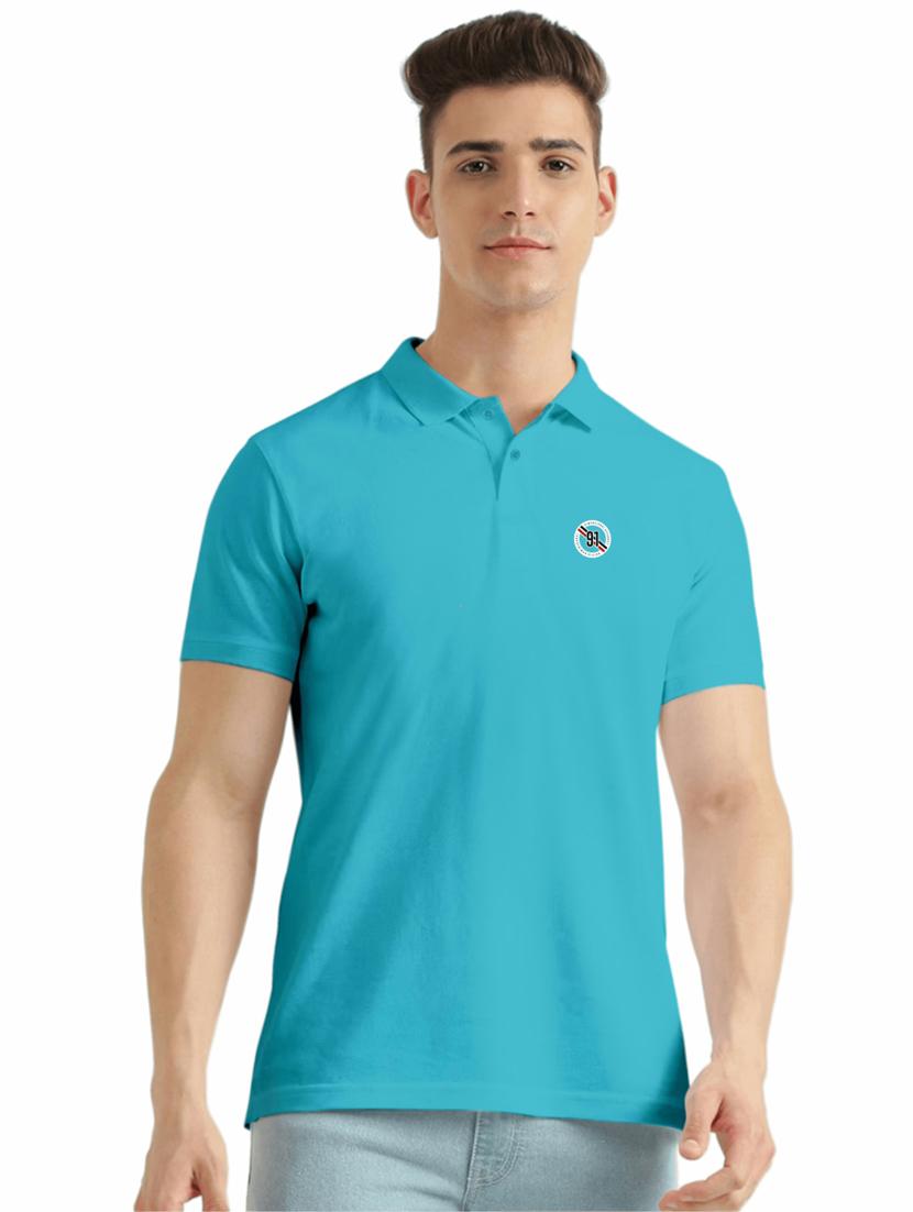 men polo neck solid t-shirt - 19662135 - Zoom Image - 0