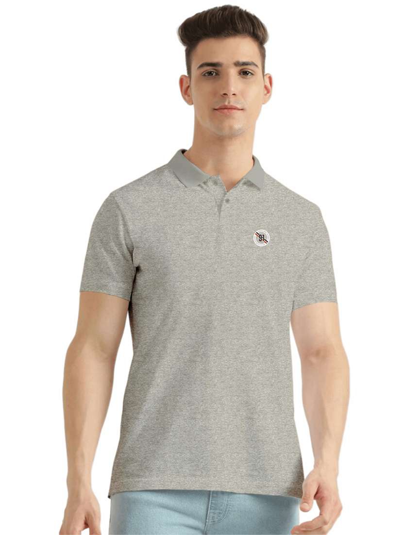 men polo neck solid t-shirt 