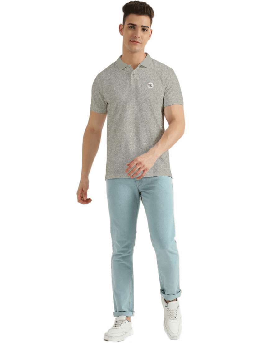 men polo neck solid t-shirt - 19662136 - Standard Image - 3