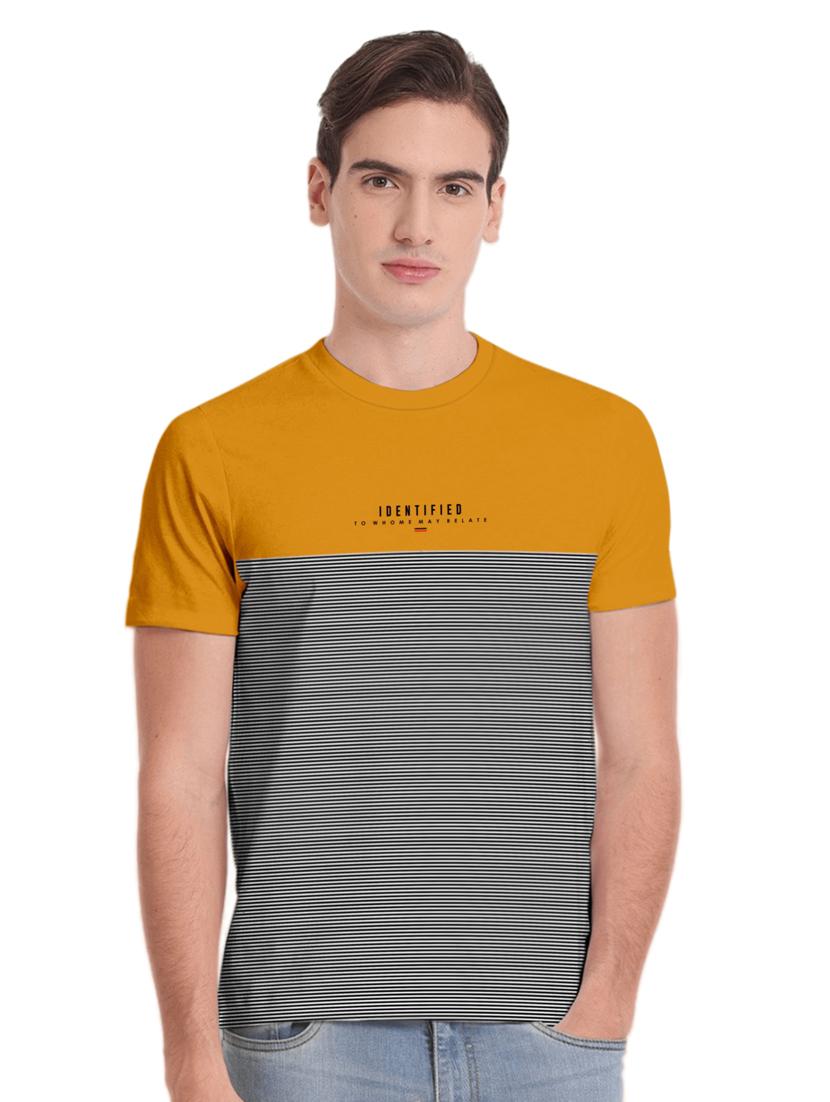 men crew neck colour block printed t-shirt - 19662156 - Zoom Image - 0