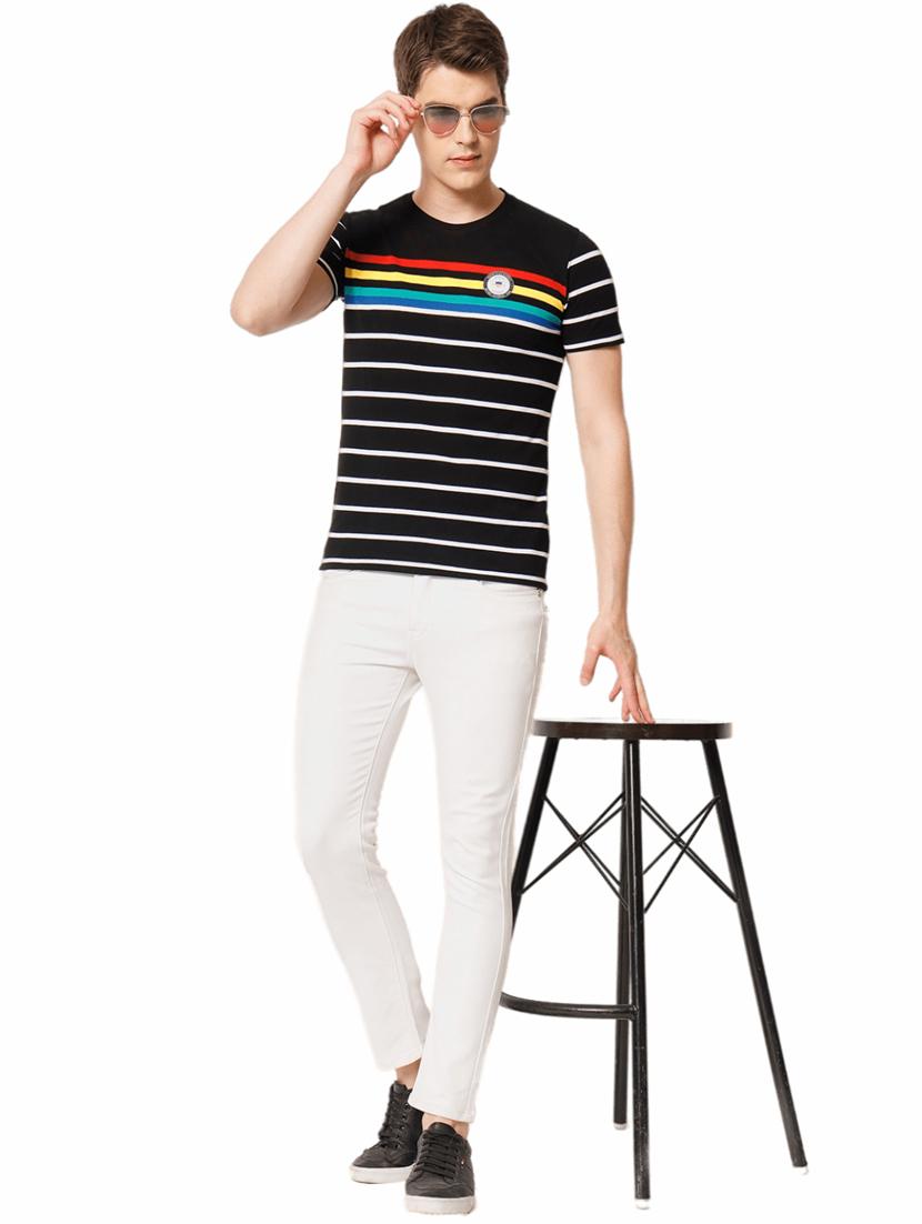 stripes cotton casual t-shirt - 19662199 - Standard Image - 3