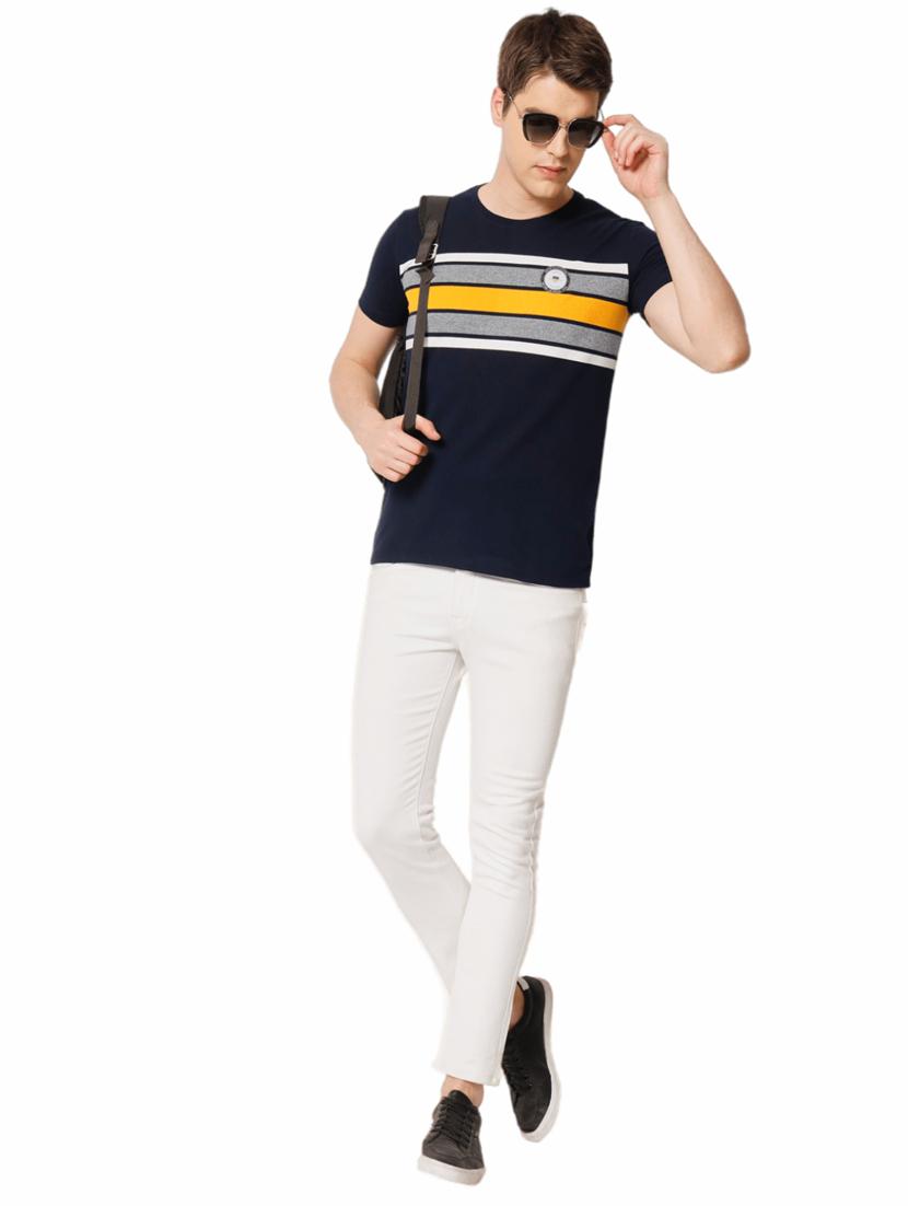 stripes cotton casual t-shirt - 19662201 - Standard Image - 3