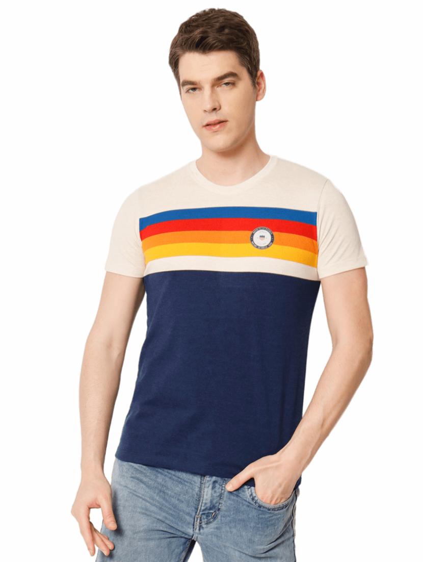 stripes cotton casual t-shirt - 19662203 - Zoom Image - 0