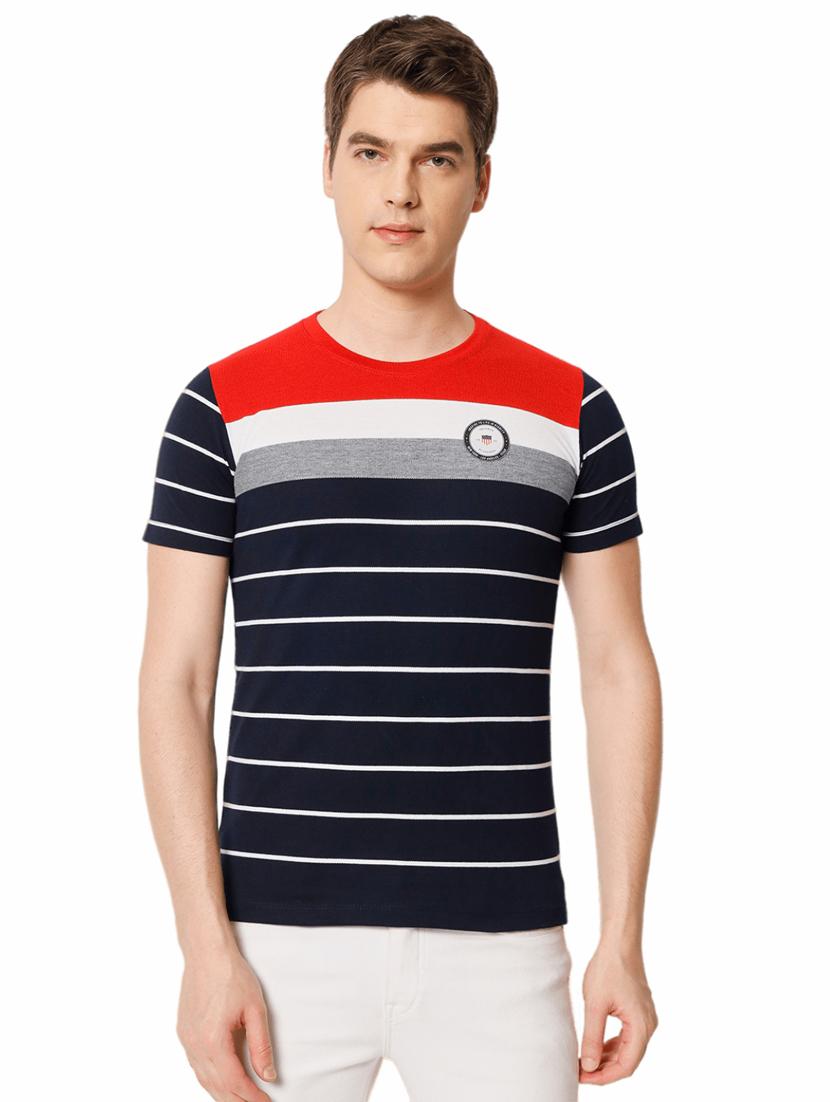 stripes cotton casual t-shirt - 19662206 - Zoom Image - 0