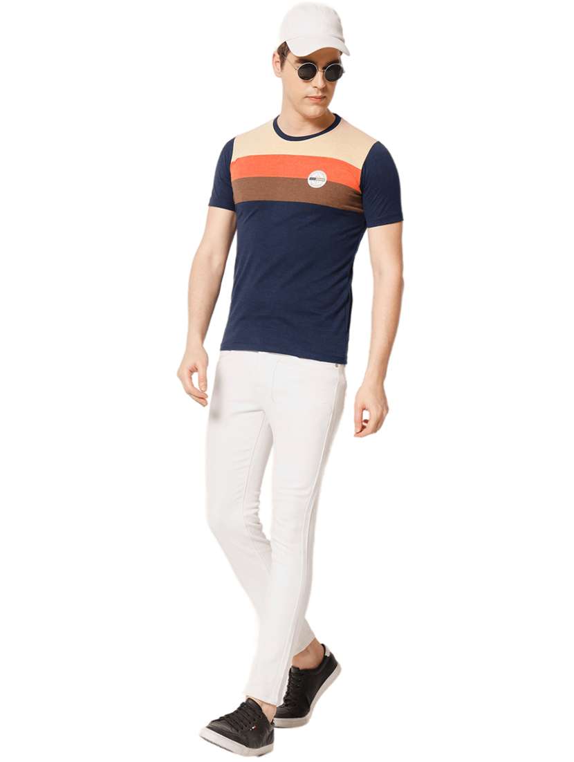 stripes cotton casual t-shirt - 19662207 - Standard Image - 3