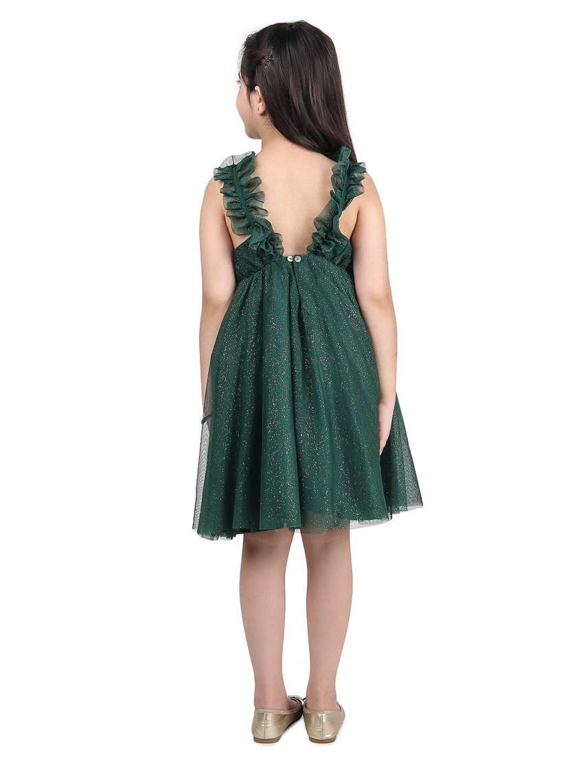 girls round neck cap sleeve frock - 19662331 -  Standard Image - 3