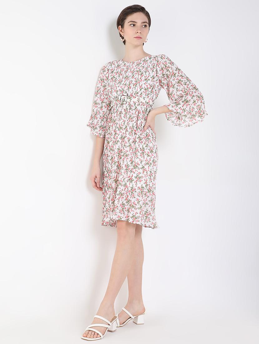 women's fit & flare floral dress - 19662593 - Standard Image - 3