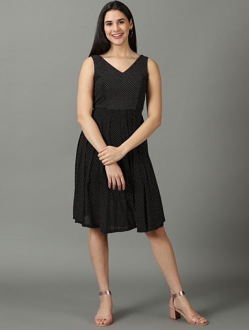 women's fit & flare paisley dress - 19662619 - Standard Image - 0