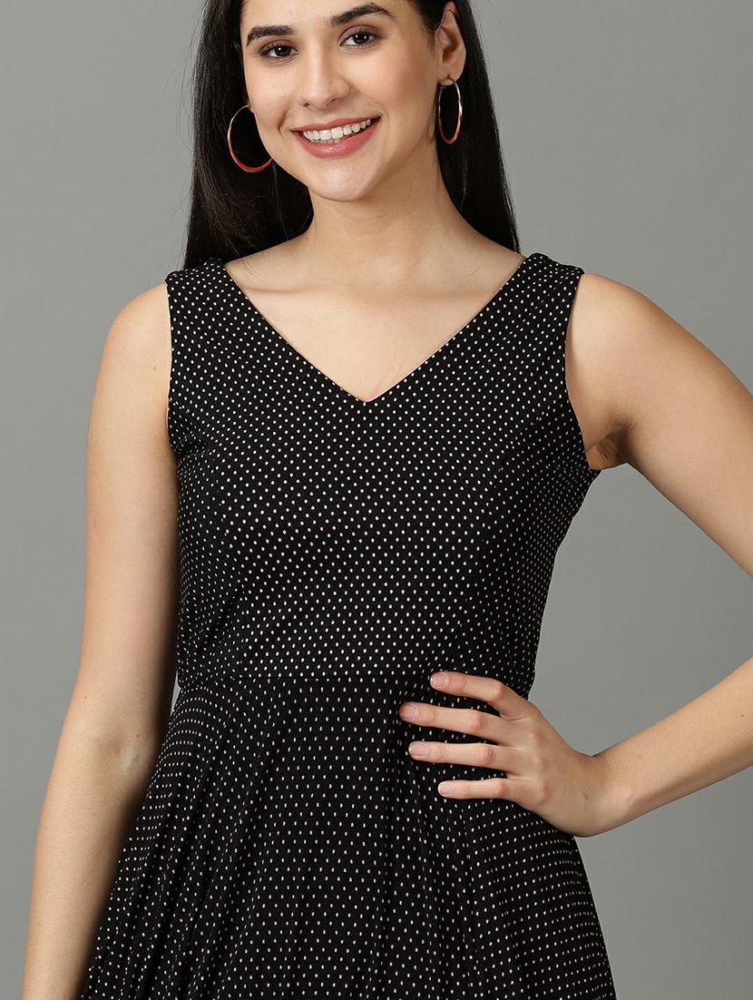 women's fit & flare paisley dress - 19662619 - Standard Image - 5