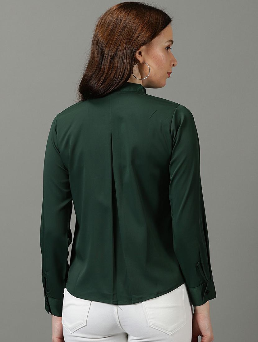 mandarin collar regular top - 19662645 - Standard Image - 3