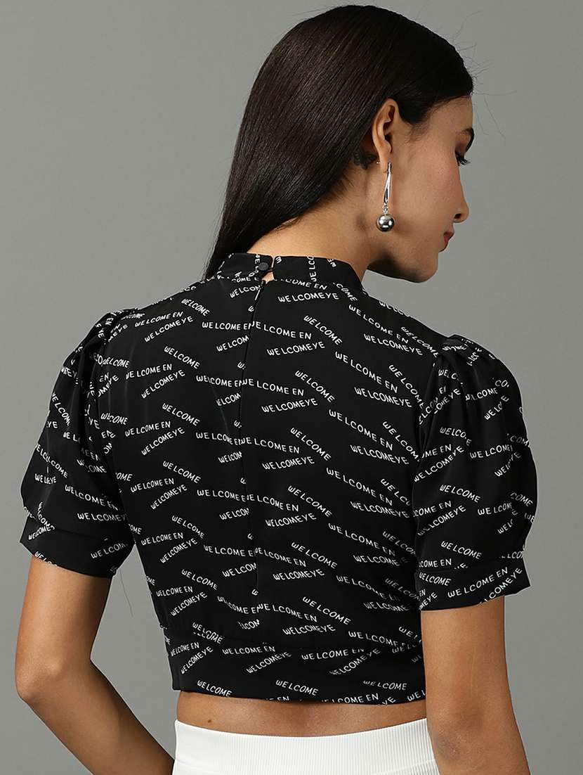 women's crop high neck top - 19662668 -  Standard Image - 3