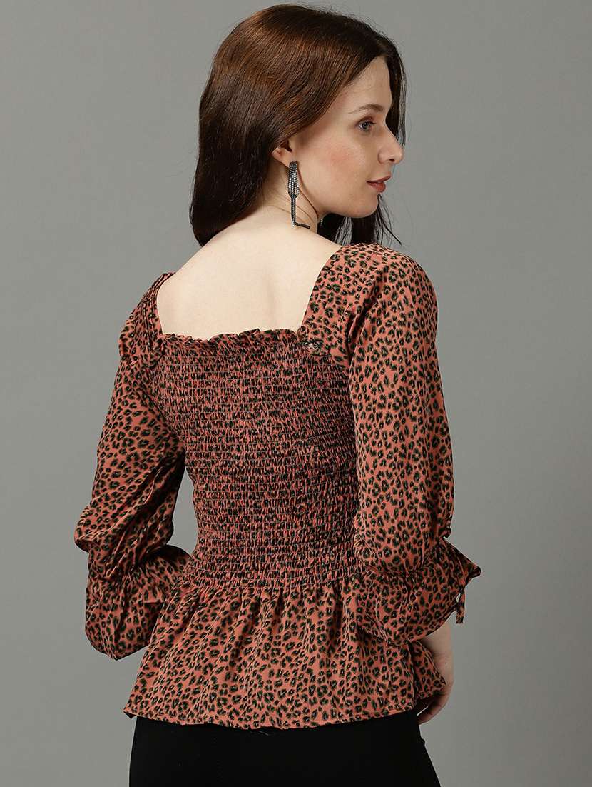 women's peplum square neck top - 19662671 - Standard Image - 3