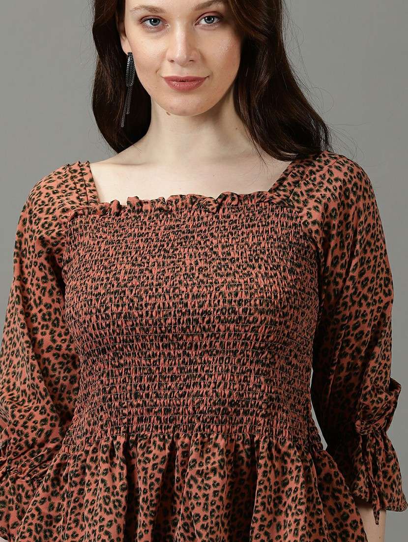 women's peplum square neck top - 19662671 - Standard Image - 5