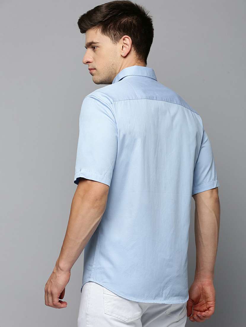 blue cotton casual shirt - 19662701 - Standard Image - 3