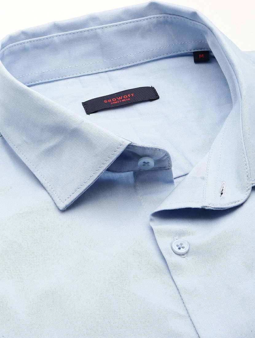 blue cotton casual shirt - 19662701 - Standard Image - 5