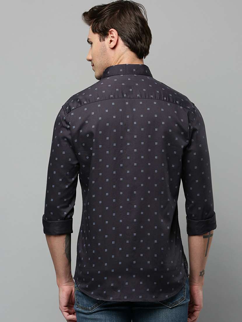 mens geometric casual shirt - 19662743 -  Standard Image - 3