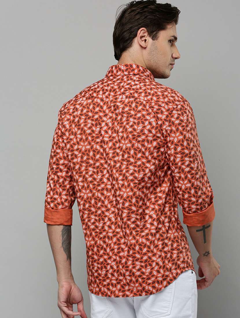mens leaf print casual shirt - 19662745 -  Standard Image - 3