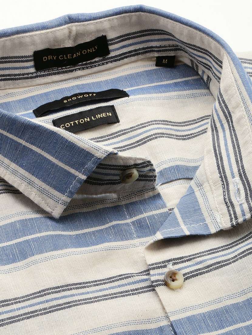 men striped long sleeve regular fit casual shirt - 19662760 -  Standard Image - 5