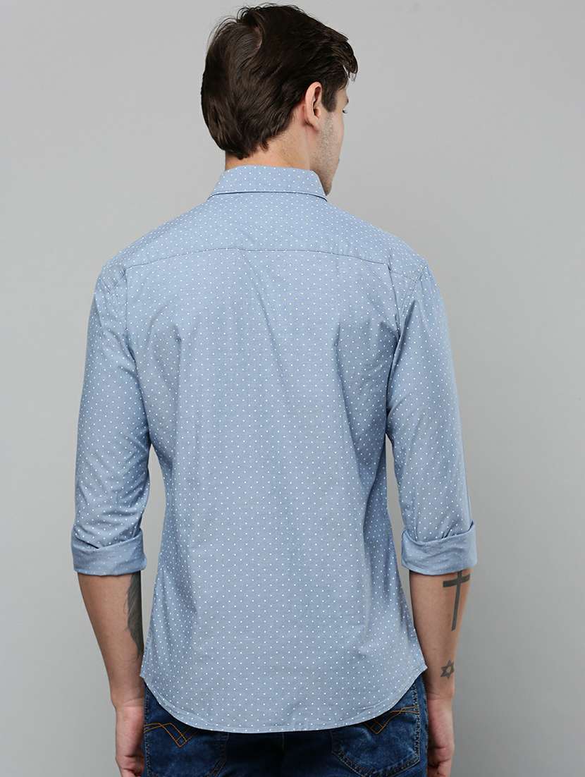 mens polka dots casual shirt - 19662766 - Standard Image - 3