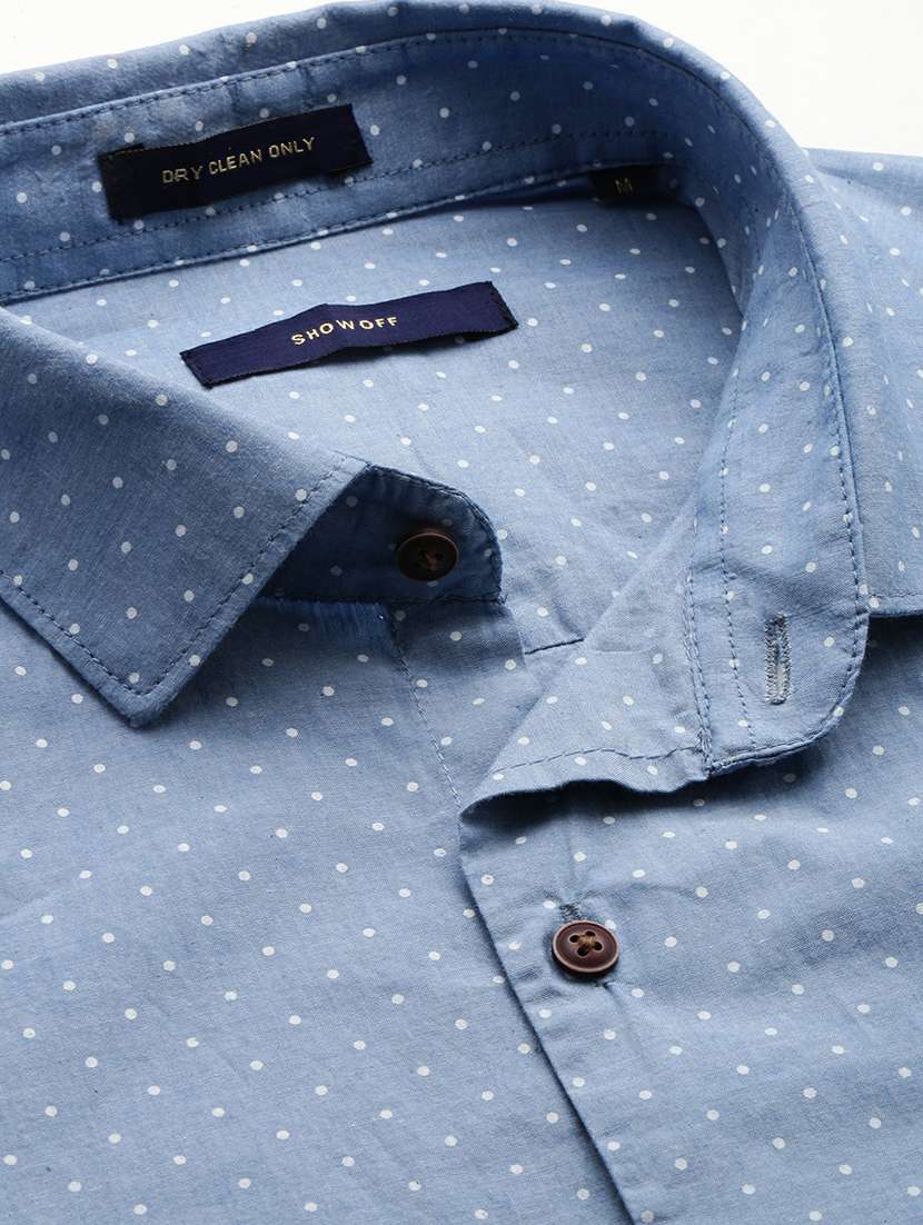 mens polka dots casual shirt - 19662766 - Standard Image - 5