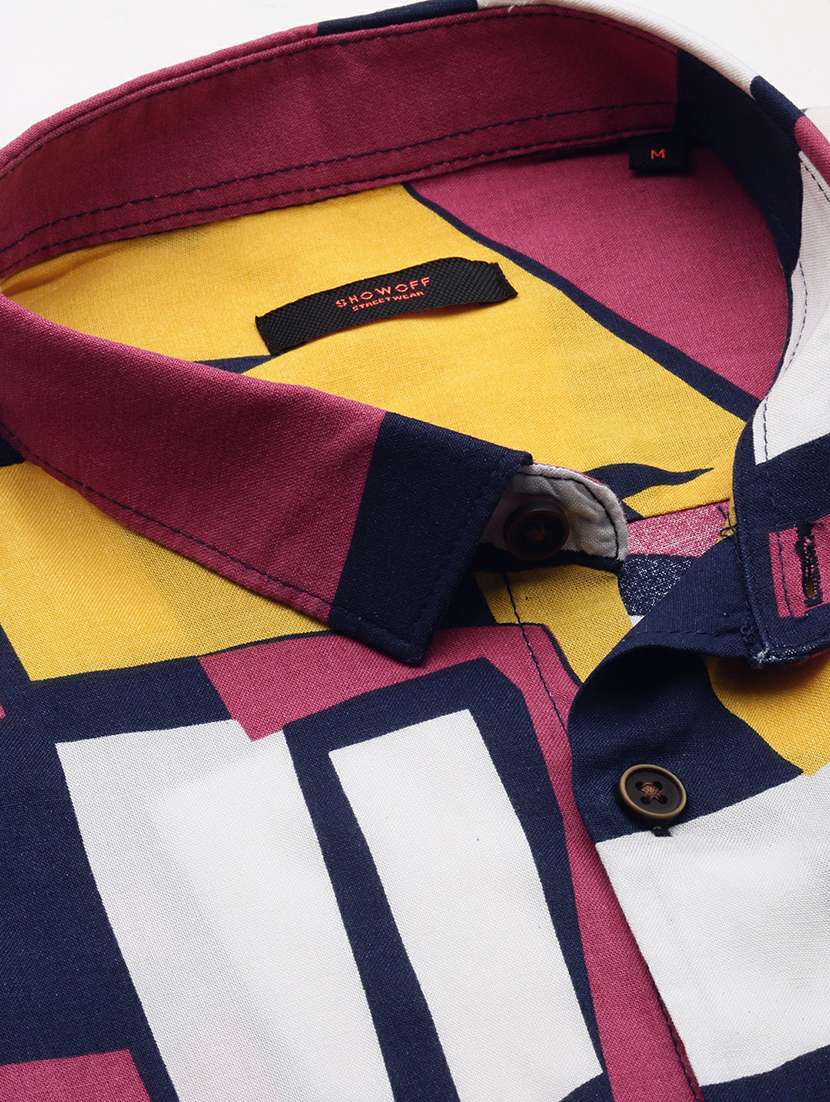 mens geometric casual shirt - 19662795 -  Standard Image - 5