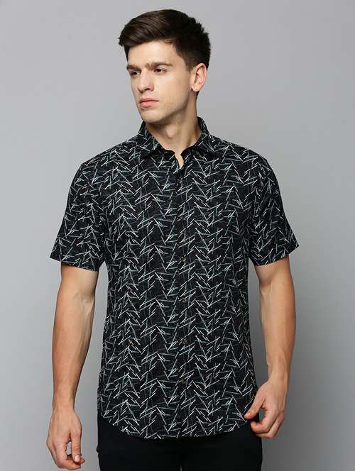 mens printed casual shirt - 19662811 - Standard Image - 0