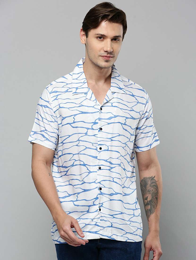 mens printed casual shirt