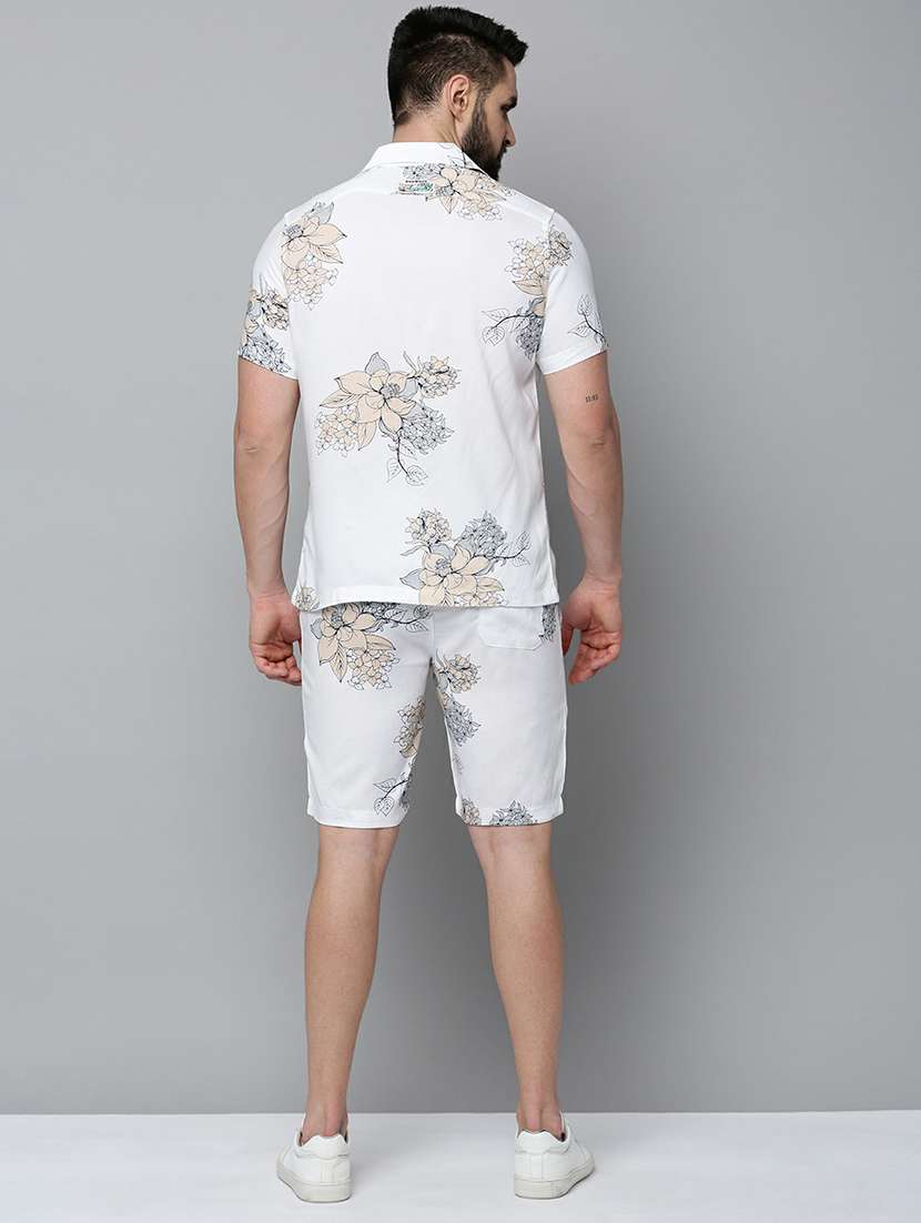 showoff men's short sleeves printed co-ords set - 19662863 -  Standard Image - 3