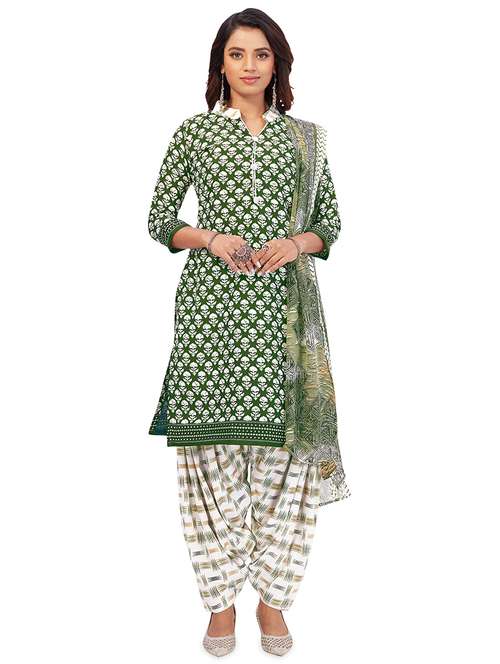 printed unstitched patiyala suit set - 19664831 -  Standard Image - 0