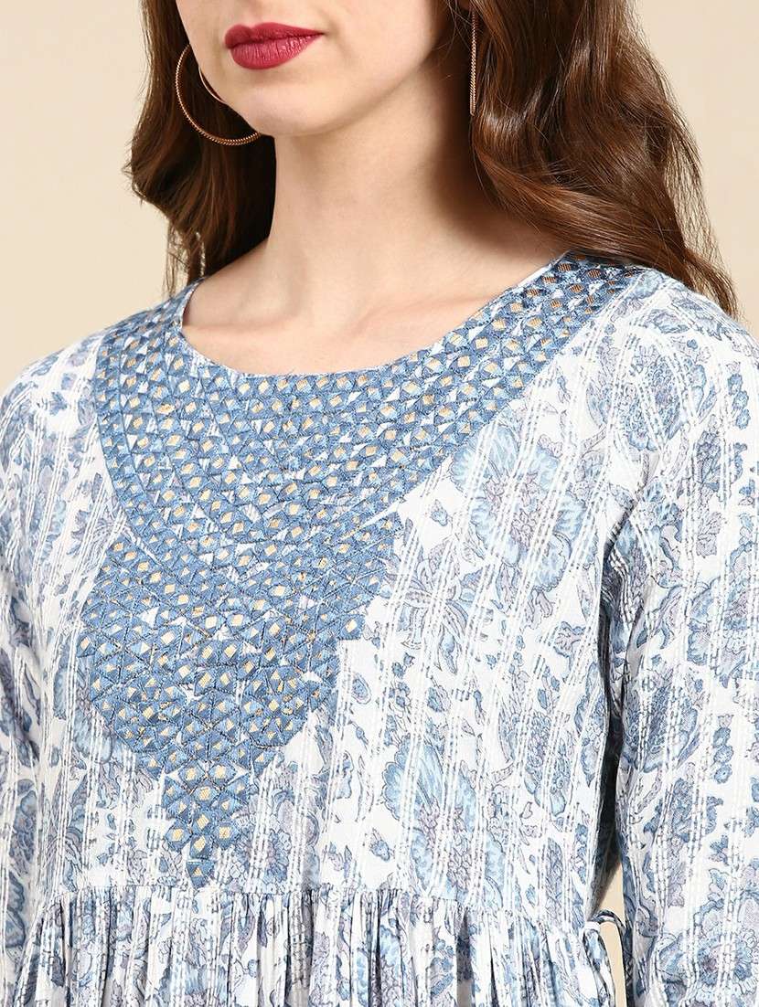 women printed round neck kurta pant set with dupatta - 19664947 -  Standard Image - 5