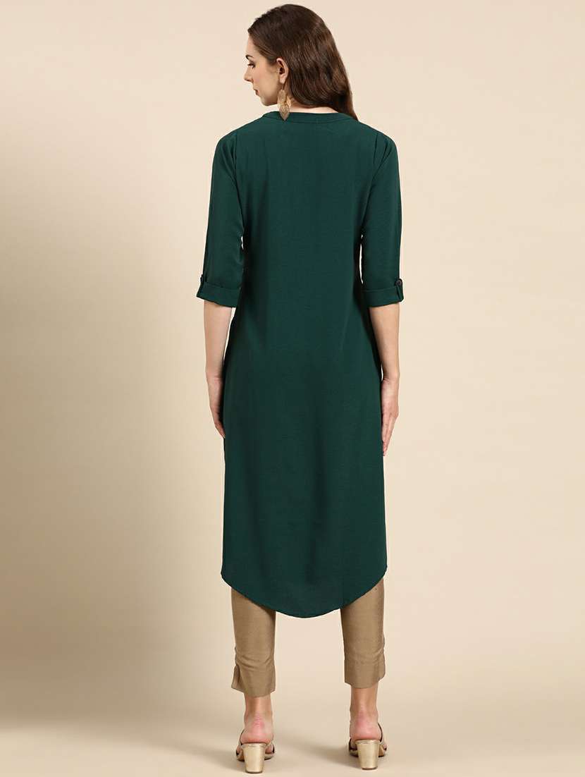 women's straight kurta - 19664999 -  Standard Image - 3