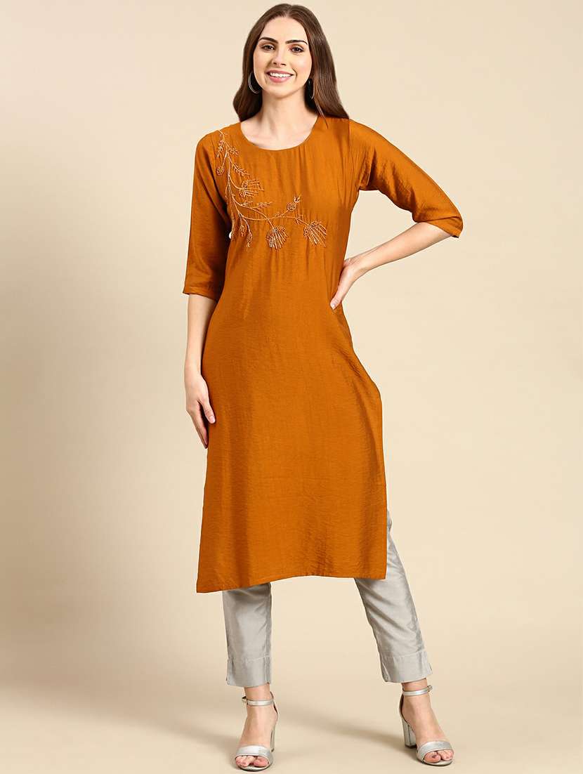 women's straight kurta - 19665022 -  Zoom Image - 0
