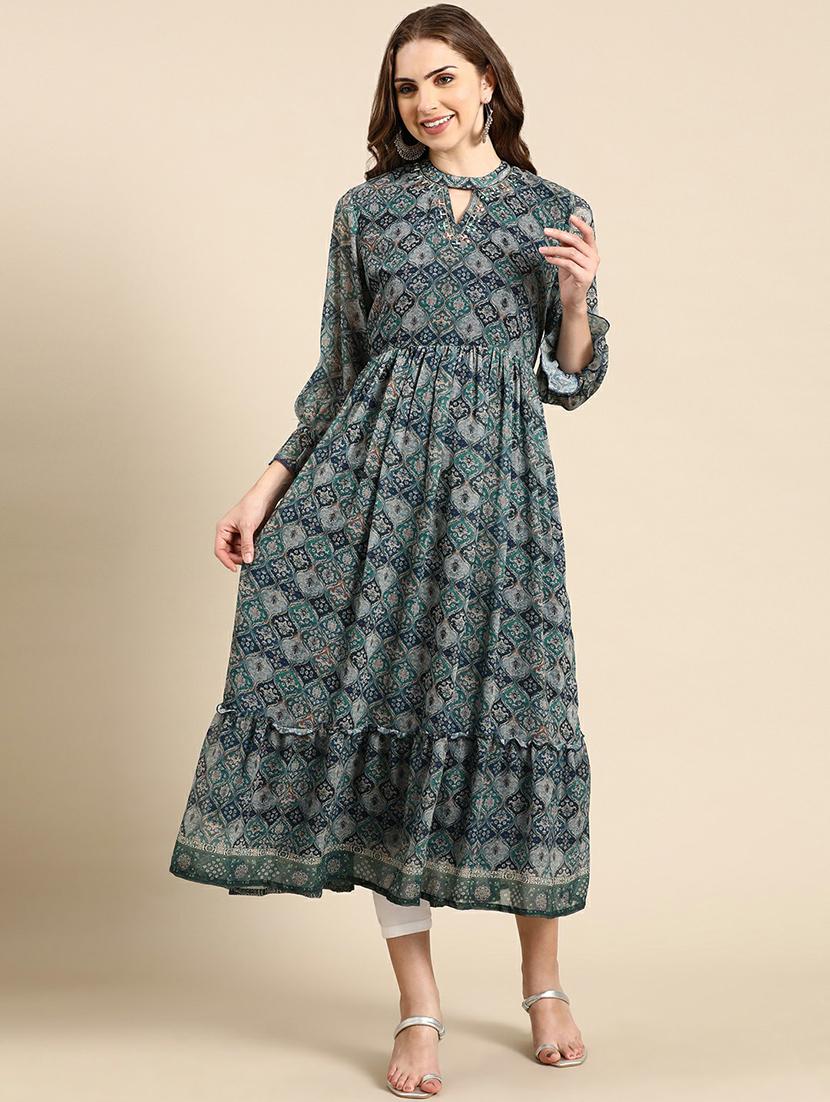 women's flared kurta - 19665039 -  Zoom Image - 0