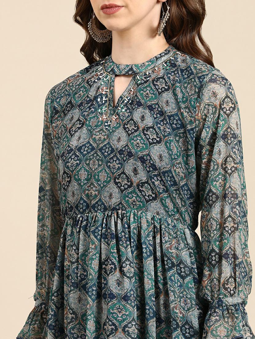 women's flared kurta - 19665039 - Standard Image - 5