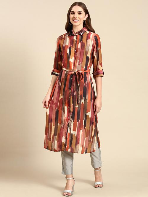 women's straight kurta - 19665043 - Standard Image - 0