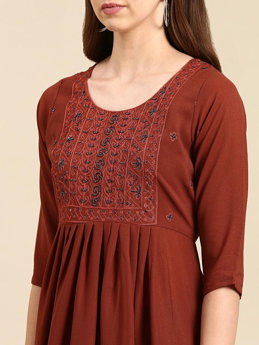 women's flared kurta - 19665048 - Standard Image - 5