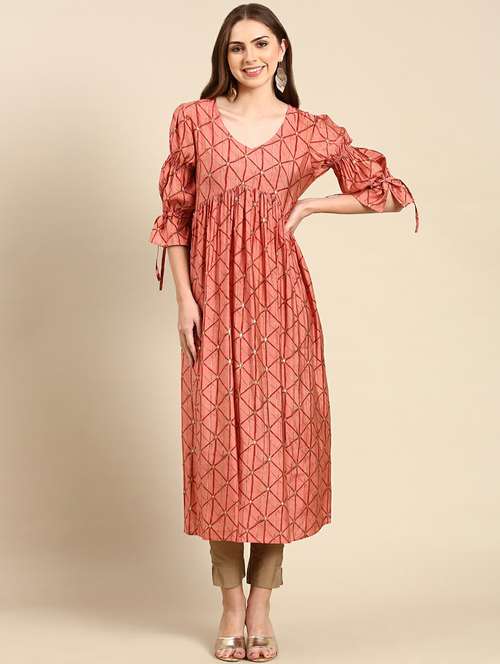 women's flared kurta - 19665050 - Standard Image - 0