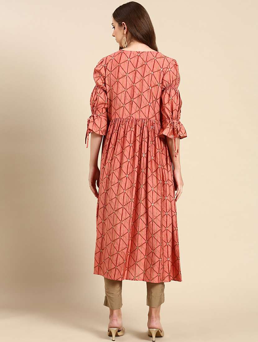 women's flared kurta - 19665050 - Standard Image - 3