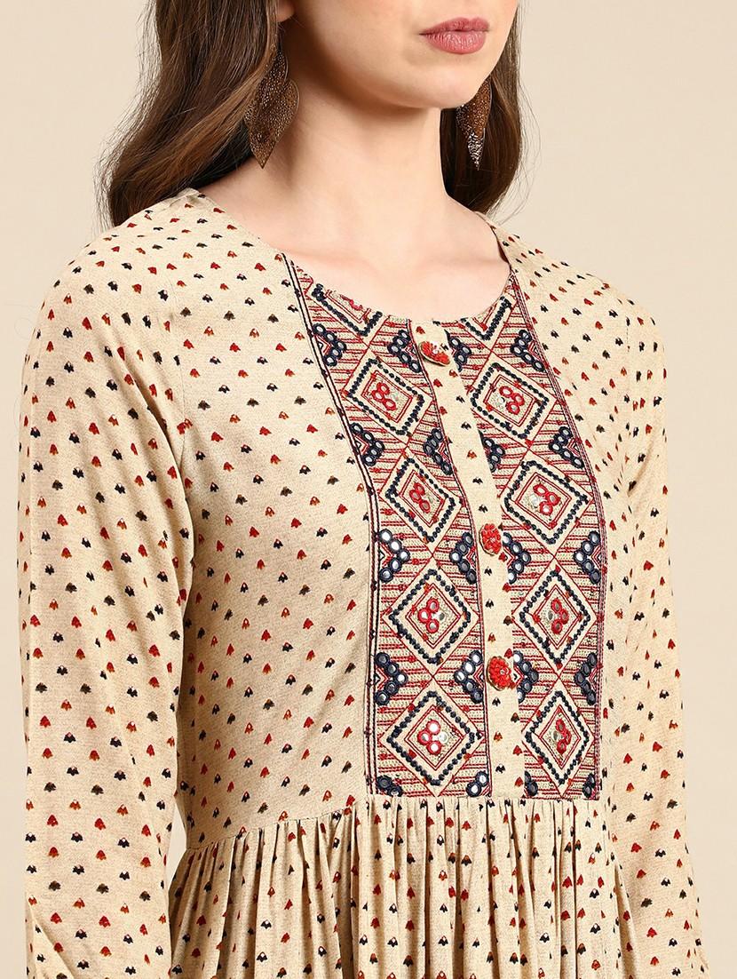 women's flared kurta - 19665093 - Standard Image - 5