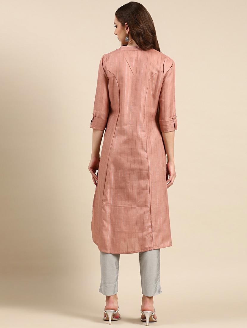 women's straight kurta - 19665095 - Standard Image - 3