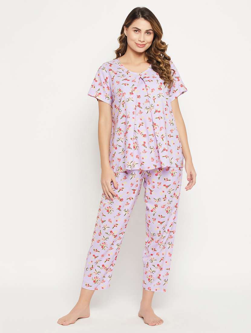 printed pyjama set nightwear set