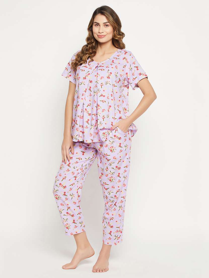 printed pyjama set nightwear set - 19665210 - Standard Image - 3