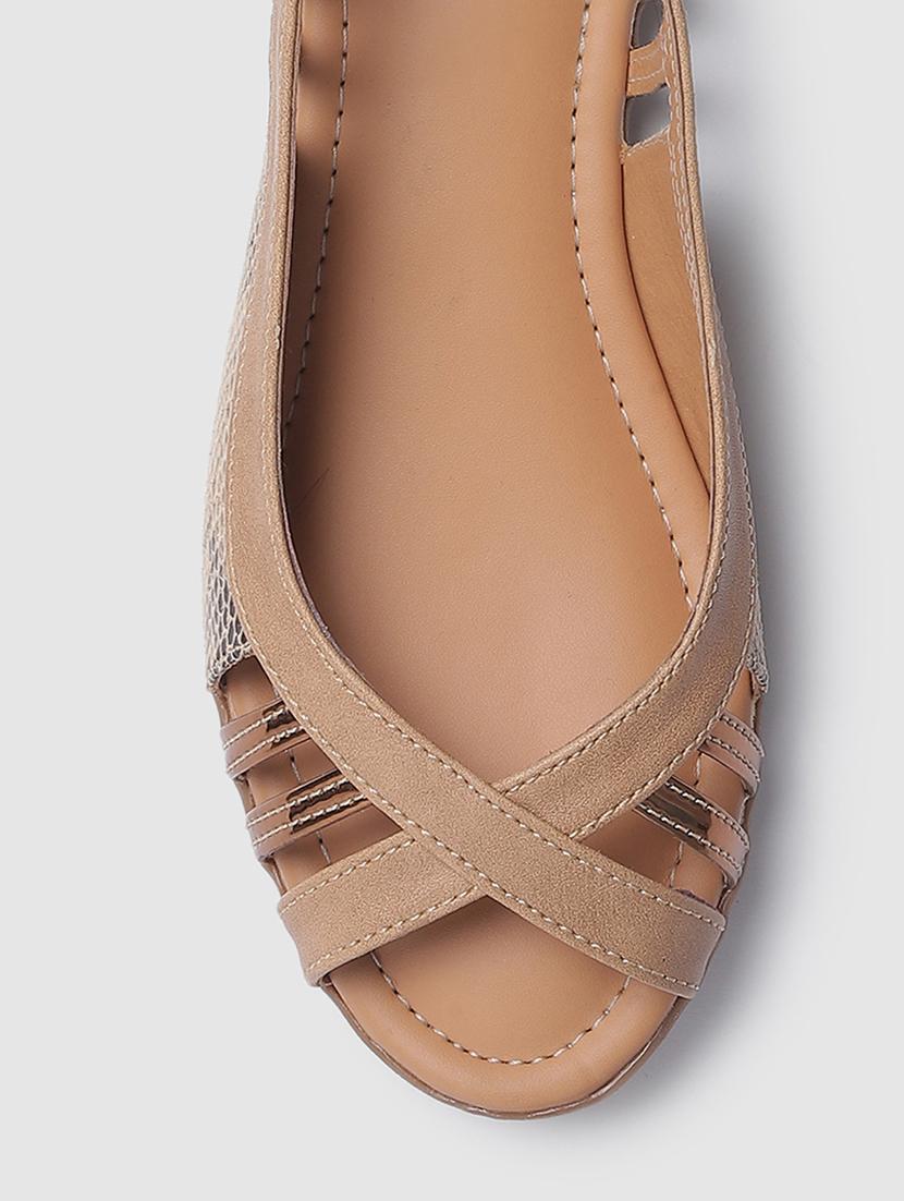 beige faux leather ballerina - 19665796 - Standard Image - 5