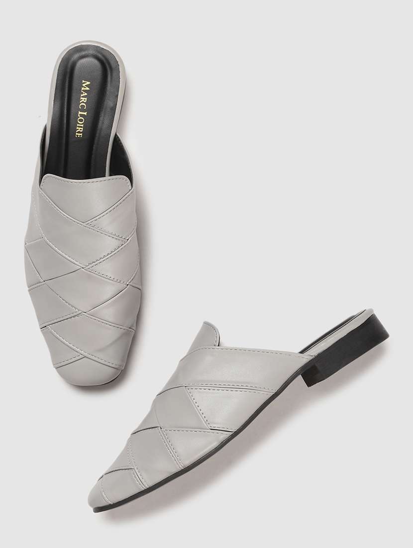 women solid mules sandal - 19665828 - Standard Image - 3