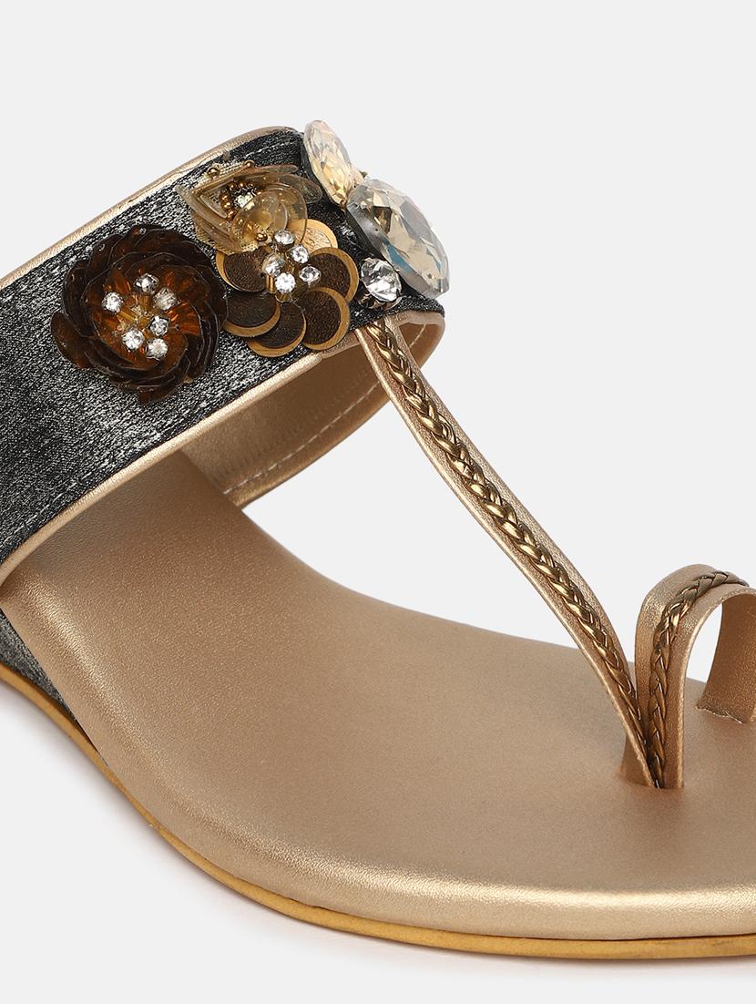 black pu slip on sandals - 19665856 - Standard Image - 5