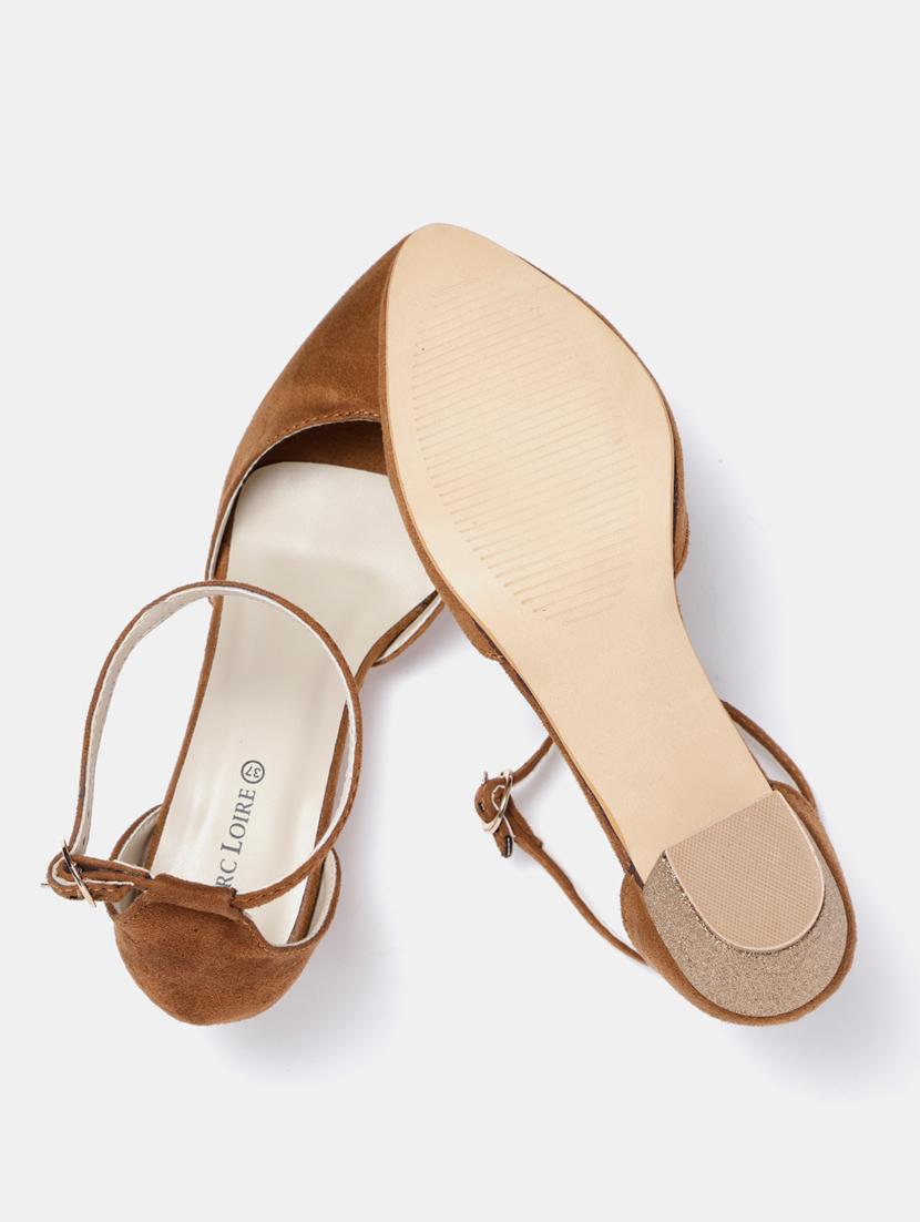 copper velvet closed back sandals - 19665865 - Standard Image - 3
